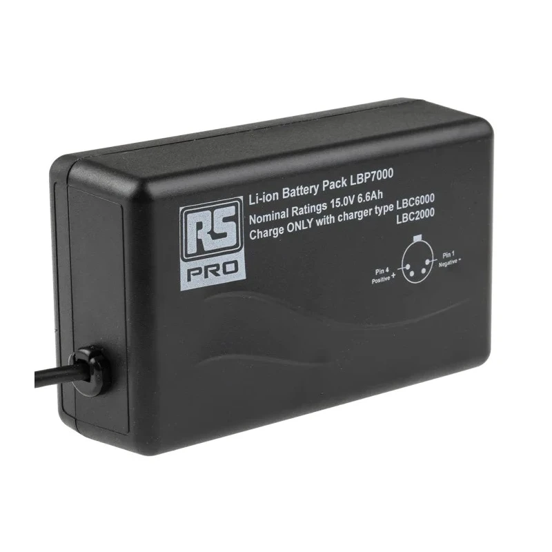 RS PRO 15 V Lithium-ion Rechargeable Battery Pack 6.6 Ah 12 Cells United Kingdom 176-9361