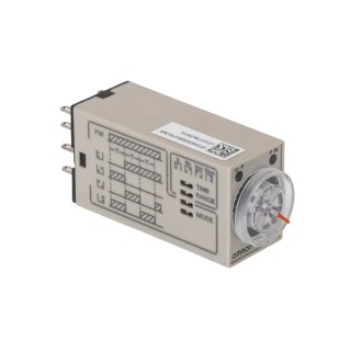 Omron DIN Rail Multifunction Timer Relay 2-Contact DPDT 12 V dc 0.1 s to 10 min H3YN