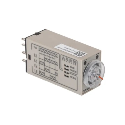 Omron DIN Rail Multifunction Timer Relay 2-Contact DPDT 12 V dc 0.1 s to 10 min H3YN