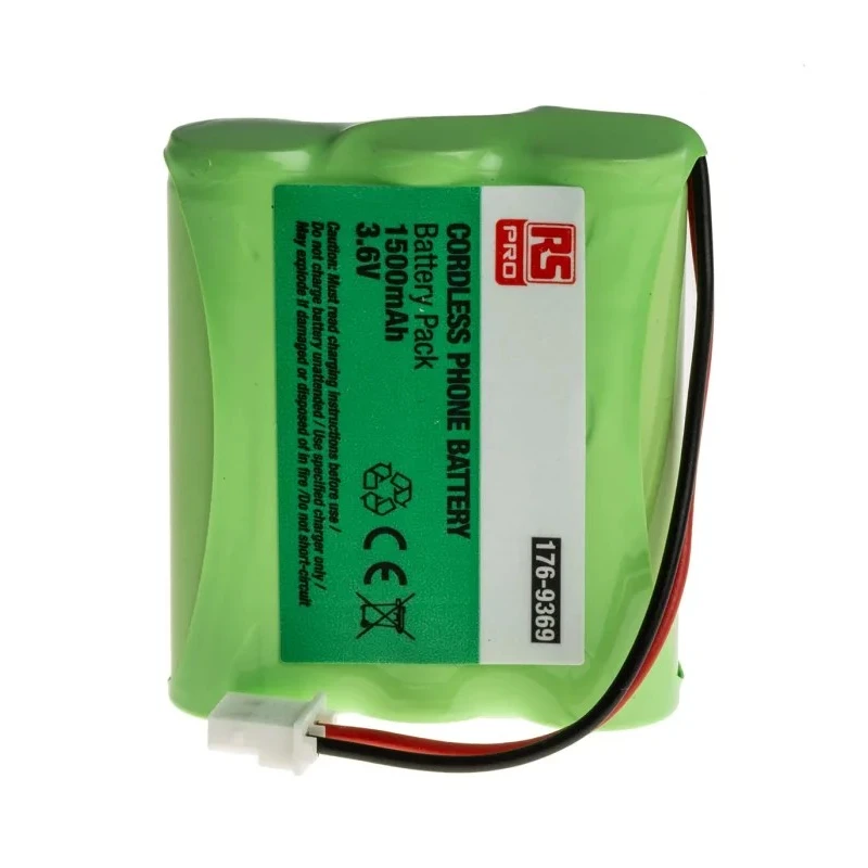 RS PRO Nickel Metal Hydride Rechargeable Battery Pack 3.6 V 1.5 Ah Lead Termination 176-9369