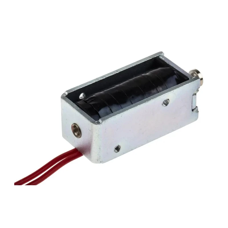 RS PRO DC D-Frame Pull Action Linear Solenoid 2.2 kg Magnetic Force 12V 40 mm Length 14 mm Width 19 mm Depth 177-0115
