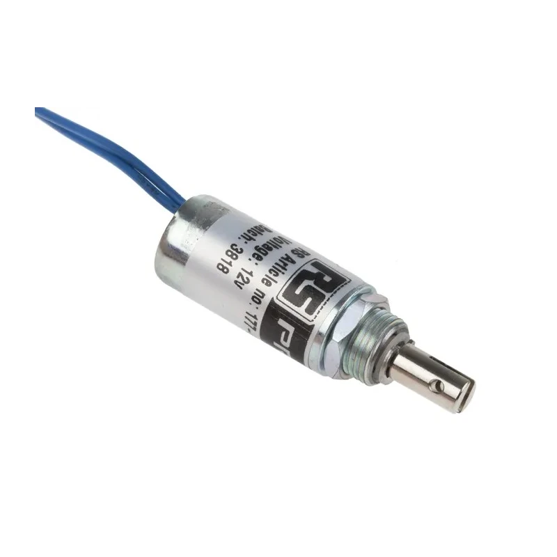 RS PRO Linear Solenoid Pull Action 26.2 mm Length 40W Closed Power Continuous Model 177-0142