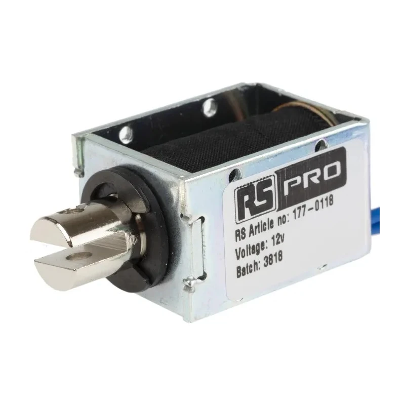 RS PRO Linear Solenoid Pull Action DC D-Frame 40 mm Length 24 mm Width 29 mm Depth 177-0118