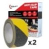 Robustt Anti Skid/AntiSlip 5mtr x 50mm Yellow/Black Fall Resistant Adhesive Tape (Pack of 2)