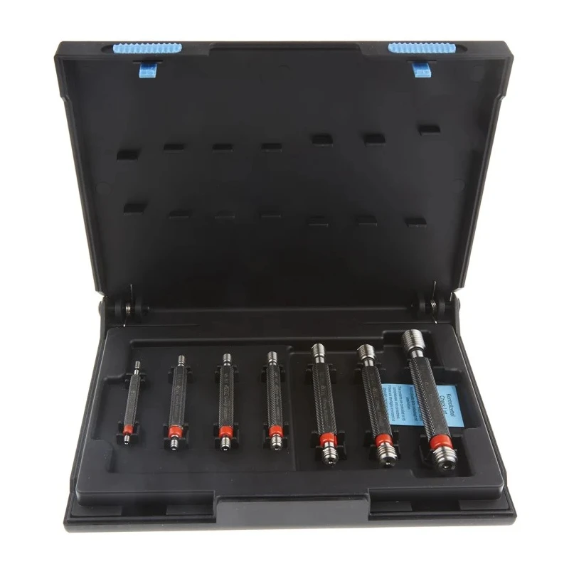 Volkel Plug Thread Plug Gauge Set with 1.75 mm Pitch Diameter, Metric, Tapered, Double Ended, DIN ISO 1502 Standard 16026
