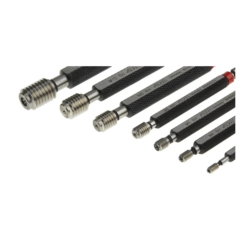 Volkel Plug Thread Plug Gauge Set with 1.75 mm Pitch Diameter, Metric, Tapered, Double Ended, DIN ISO 1502 Standard 16026