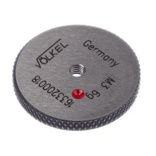 Volkel M3 x 0.5 Tapered Metric No-Go Ring Gauge 6g Tolerance, DIN ISO 1502, Germany 16332