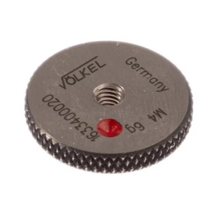 Volkel Metric Tapered No-Go Ring Gauge M4 x 0.7 Thread Size, 0.7 mm Pitch Diameter 6g Tolerance 16334