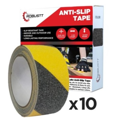 Buy Robustt Anti Skid/Slip 5mx50mm Yellow/Black Adhesive Tape