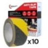 Robustt Anti Skid/AntiSlip 5mtr x 50mm Yellow/Black Fall Resistant Adhesive Tape (Pack of 10)