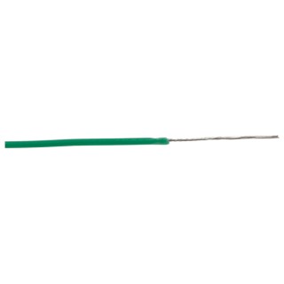 Alpha Wire PTFE Equipment Hookup Wire, Green Jacket, 30 AWG, 7 x 0.10 mm Strands, 0.06 mm², 600V, 200°C Maximum 5851 GR005