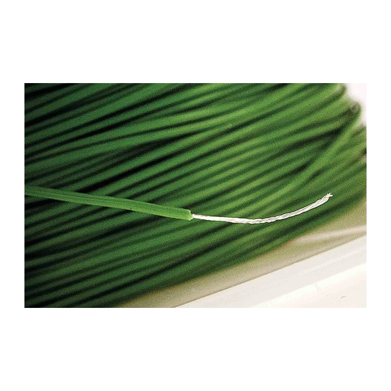 Alpha Wire PTFE Equipment Hookup Wire, Green Jacket, 30 AWG, 7 x 0.10 mm Strands, 0.06 mm², 600V, 200°C Maximum 5851 GR005