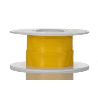 Alpha Wire Yellow PTFE Hookup Wire TEFLON Series 28 AWG, 7 x 0.13 mm Core Strands, 30 Meters, 600V, Flame 5852 YL005