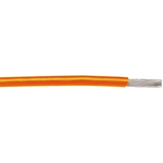 Alpha Wire PTFE Equipment Hookup Wire, Orange Jacket, 28 AWG, 7 x 0.13 mm Strands, 30 m Length, 600 V, 200°C Max 5852 OR005