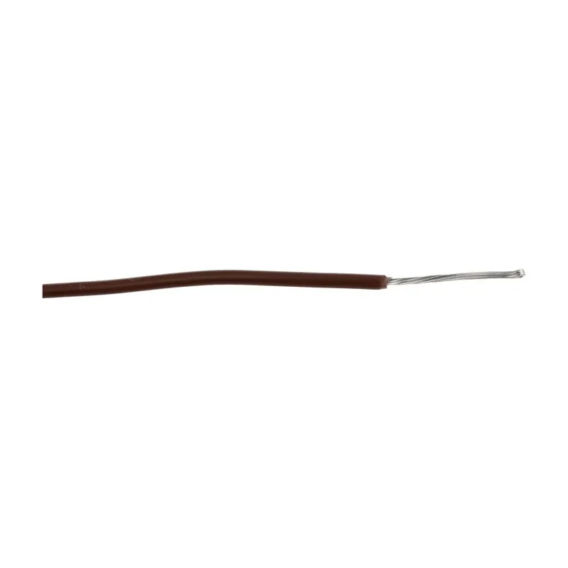 Alpha Wire Brown PTFE Equipment Wire 26 AWG 7x0.16 mm Core Strands 30 m 600V 200°C 5853 BR005
