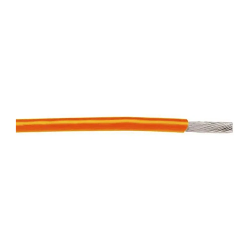 Alpha Wire Hook Up Wire TEFLON Series Orange, 26 AWG, Silver Plated Copper, 600V, 0.99 mm Diameter, 30 m Length 5853 OR005