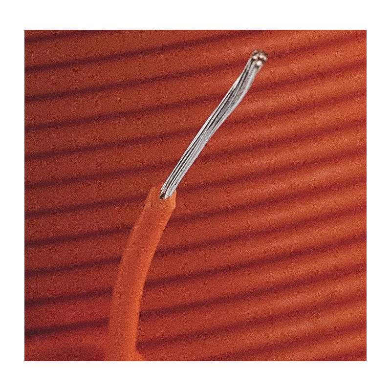 Alpha Wire Hook Up Wire TEFLON Series Orange, 26 AWG, Silver Plated Copper, 600V, 0.99 mm Diameter, 30 m Length 5853 OR005