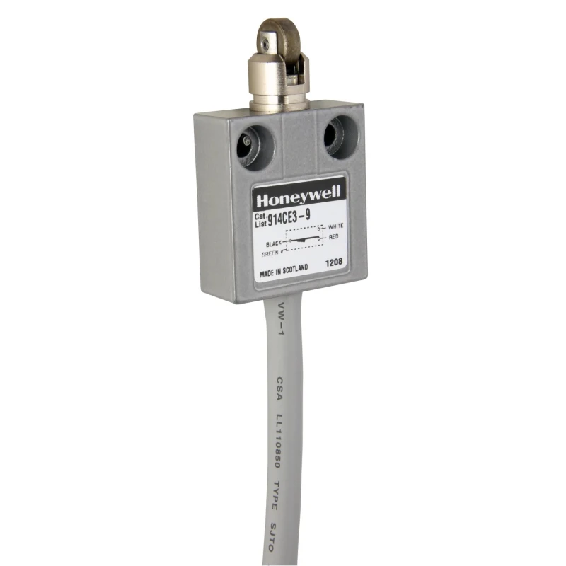 Honeywell Technologies 914CE Series Roller Plunger Limit Switch, SPDT, IP66, IP67, IP68, Die Cast Zinc Housing 914CE3-9