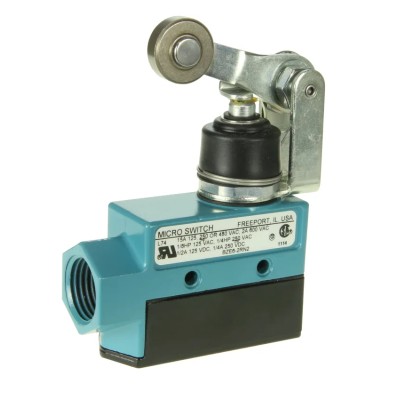 Honeywell Technologies BZE6 Series Roller Lever Limit Switch, SPDT Contact, IP66, Die Cast Zinc Housing, 600V AC, 15A 