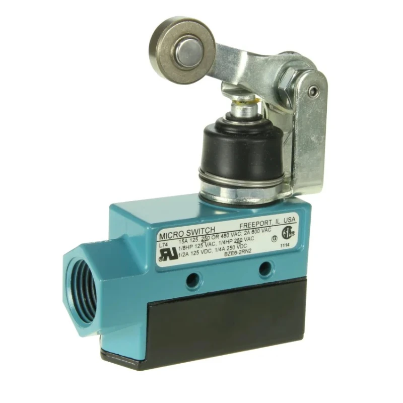 Honeywell Technologies BZE6 Series Roller Lever Limit Switch, SPDT Contact, IP66, Die Cast Zinc Housing, 600V AC, 15A 