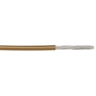 Alpha Wire PTFE Equipment Wire Brown 24 AWG 7 x 0.20 mm Silver Plated Copper 30 m 600V High Temperature 5854/7 BR005
