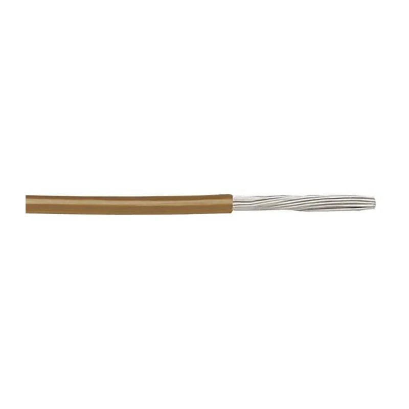 Alpha Wire PTFE Equipment Wire Brown 24 AWG 7 x 0.20 mm Silver Plated Copper 30 m 600V High Temperature 5854/7 BR005
