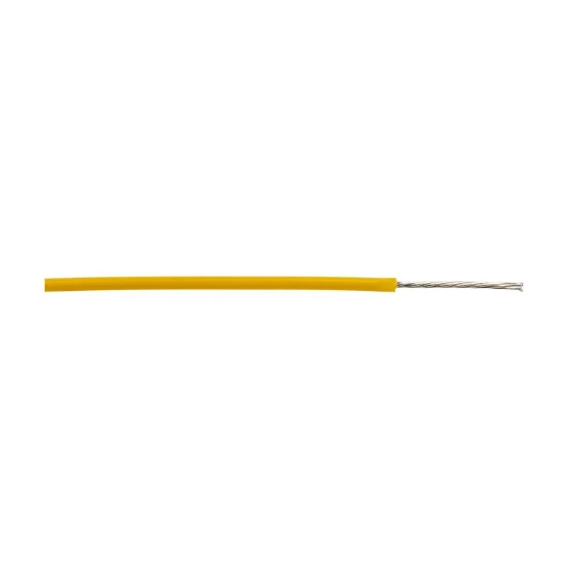 Alpha Wire Hook Up Wire TEFLON Series Yellow 24 AWG 7/0.20 mm Core Strands 30 m 600 V 200°C 5854/7 YL005
