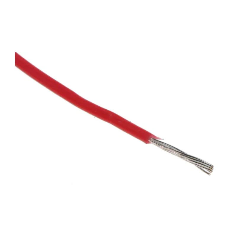 Alpha Wire Hook Up Wire TEFLON Series Red, 22 AWG, 7/0.25 mm Core Strands, 30 m Length, Silver Plated Copper 5855/7 RD005