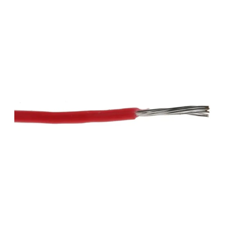 Alpha Wire Hook Up Wire TEFLON Series Red, 22 AWG, 7/0.25 mm Core Strands, 30 m Length, Silver Plated Copper 5855/7 RD005