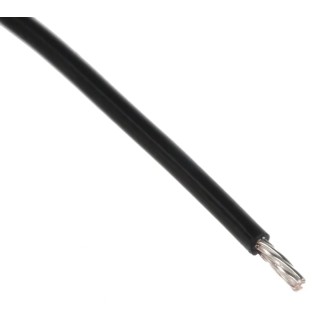 Alpha Wire Hook Up Wire TEFLON Series Black 22 AWG, 7x0.25 mm Strands, 30 m, 600 V, TFE Insulation 5855/7 BK005