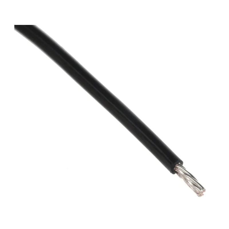 Alpha Wire Hook Up Wire TEFLON Series Black 22 AWG, 7x0.25 mm Strands, 30 m, 600 V, TFE Insulation 5855/7 BK005