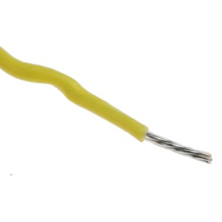 Alpha Wire Hookup Wire TEFLON Series Yellow Hook Up Wire 22 AWG, 7/0.25 mm Core Strands, 30 m Length, 600V 5855/7 YL005