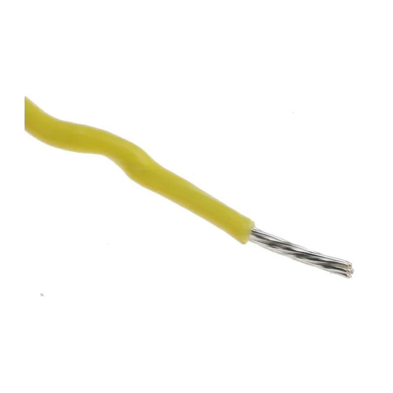 Alpha Wire Hookup Wire TEFLON Series Yellow Hook Up Wire 22 AWG, 7/0.25 mm Core Strands, 30 m Length, 600V 5855/7 YL005