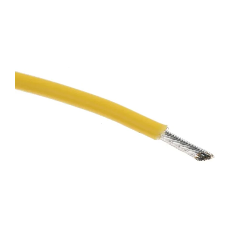 Alpha Wire Hook Up Wire TEFLON Series Yellow 20 AWG 19x0.20mm Core Strands 30m 600V 200°C 5856 YL005