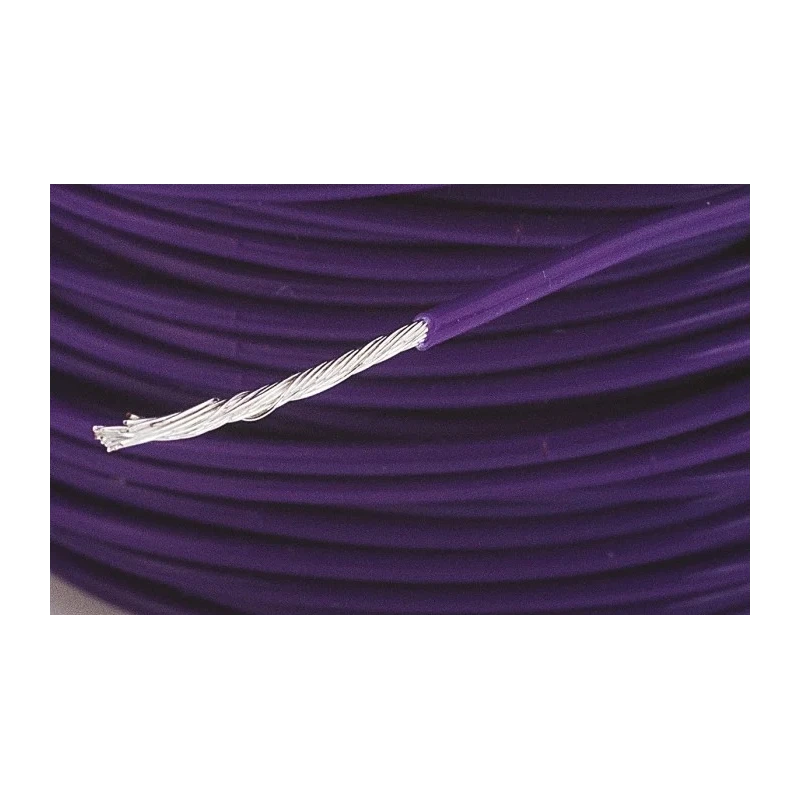 Alpha Wire PTFE Equipment Hookup Wire Violet Jacket 20 AWG Silver Plated Copper 600V 200°C 30m 5856 VI005