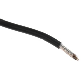 Alpha Wire Hook Up Wire TEFLON Series Black 18 AWG 19/0.25 mm Core Strands 30 m 600V 200°C 5857 BK005