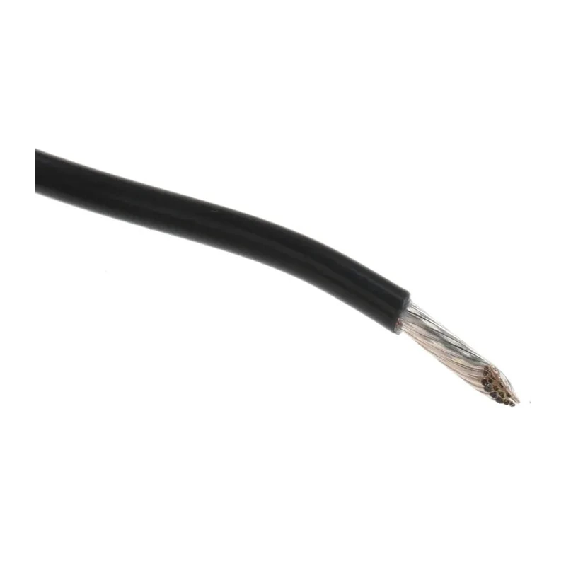 Alpha Wire Hook Up Wire TEFLON Series Black 18 AWG 19/0.25 mm Core Strands 30 m 600V 200°C 5857 BK005