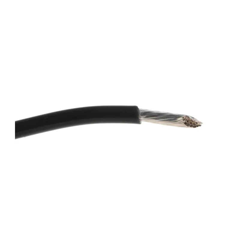 Alpha Wire Hook Up Wire TEFLON Series Black 18 AWG 19/0.25 mm Core Strands 30 m 600V 200°C 5857 BK005