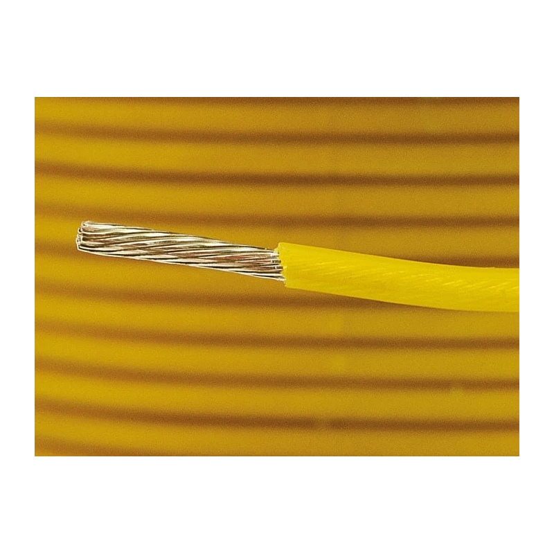 Alpha Wire PTFE Equipment Hookup Wire Yellow Jacket 18 AWG 19 x 0.25 mm Strands 600V 200°C 30 m 5857 YL005