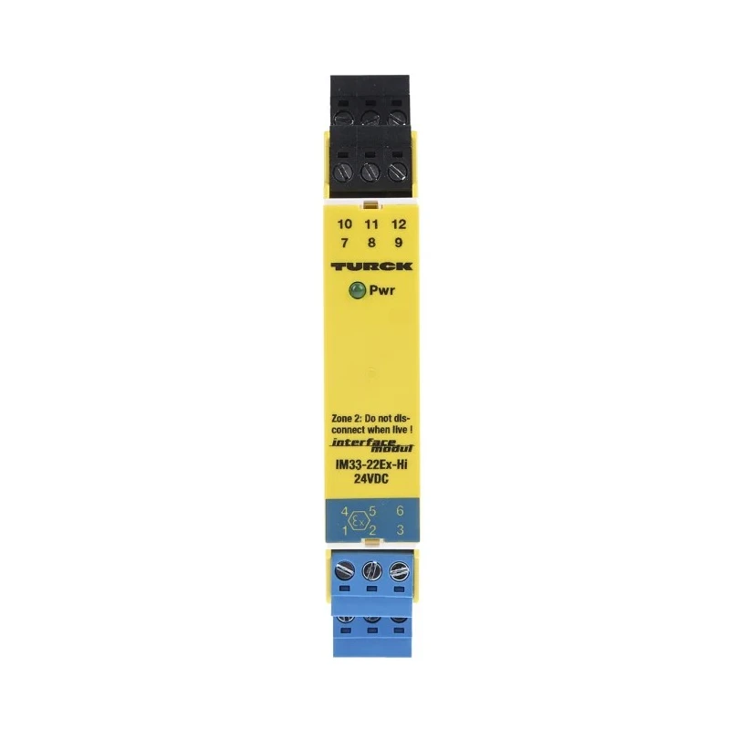 Turck 2 Channel Galvanic Barrier with Hart Communication 24V DC, IECEx/ATEX Certified IM33-22EX-HI/24VDC