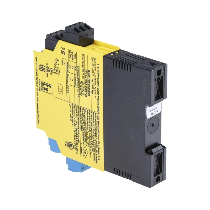 Turck 2 Channel Galvanic Barrier with Hart Communication 24V DC, IECEx/ATEX Certified IM33-22EX-HI/24VDC