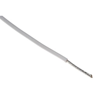 Alpha Wire Hook Up Wire TEFLON Series White, 16 AWG, 19/0.29 mm Core Strands, 2.03 mm Diameter, 30 m Length 5858 WH005