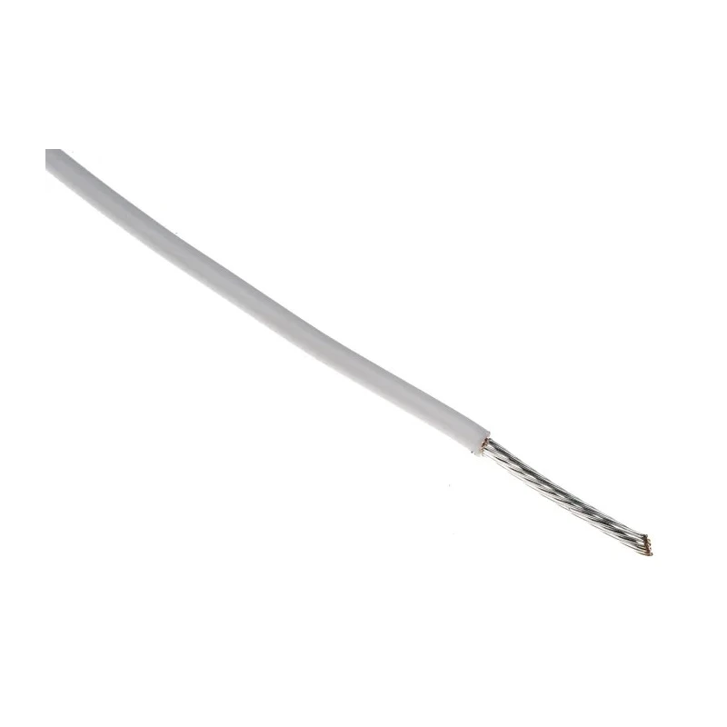 Alpha Wire Hook Up Wire TEFLON Series White, 16 AWG, 19/0.29 mm Core Strands, 2.03 mm Diameter, 30 m Length 5858 WH005