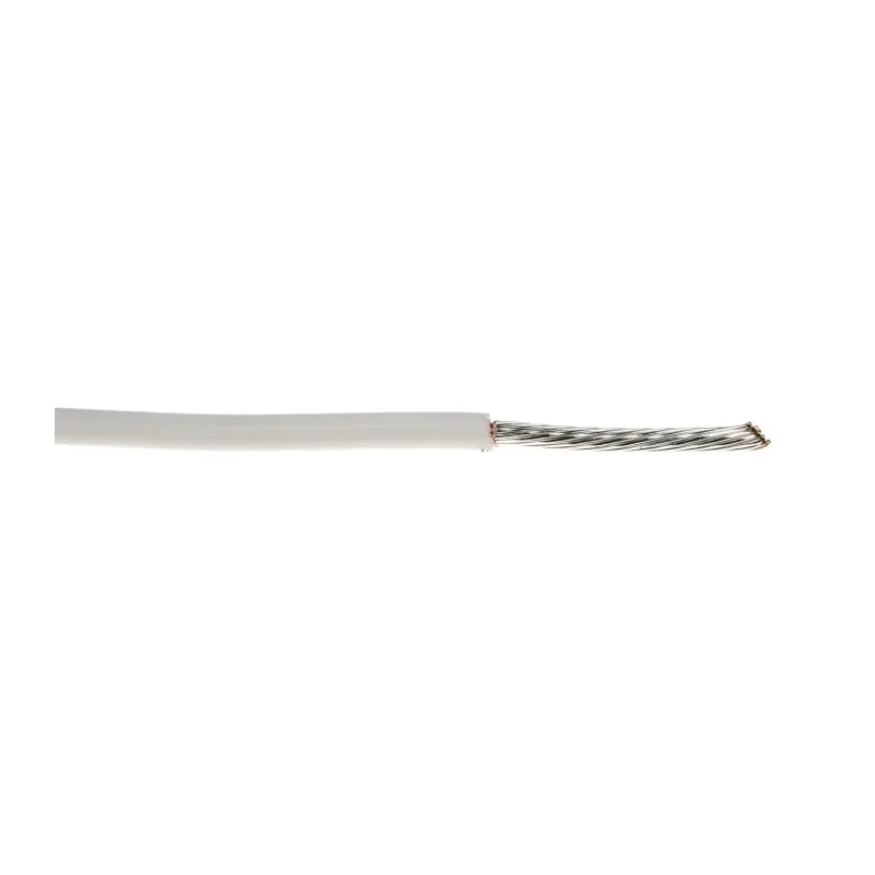 Alpha Wire Hook Up Wire TEFLON Series White, 16 AWG, 19/0.29 mm Core Strands, 2.03 mm Diameter, 30 m Length 5858 WH005