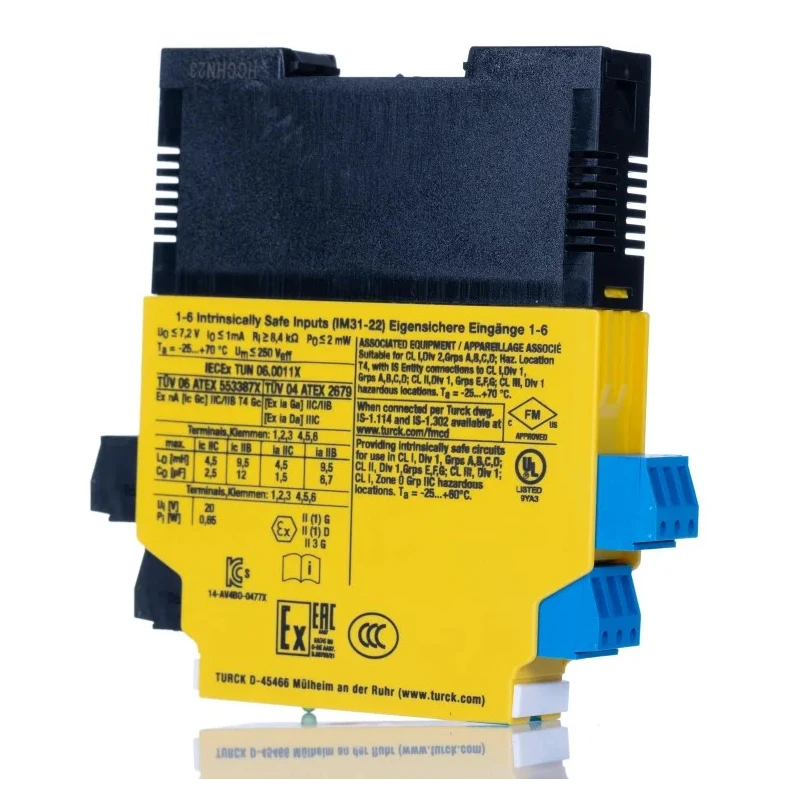 Turck 2 Channel Galvanic Barrier IECEx/ATEX 20-250 V AC Supply Voltage IM31-22EX-I