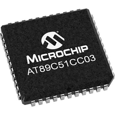 Microchip AT89C51CC03CA-SLSUM 8-bit Microcontroller 60 MHz 64kB FLASH 44-Pin PLCC