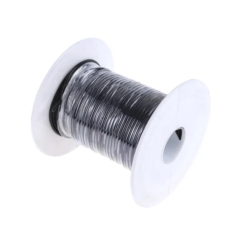 Alpha Wire Hook Up Wire TEFLON Series Black, 16 AWG, 19x0.29 mm Strands, 30 m Length, 600V, High Temp 200°C 5858 BK005