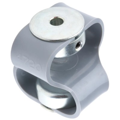 Huco 48 mm Diameter Steel Flexible Coupler, 48 mm Length, 6 mm Bore A, 6 mm Bore B, Set Screw Style 047.20.2222.RS