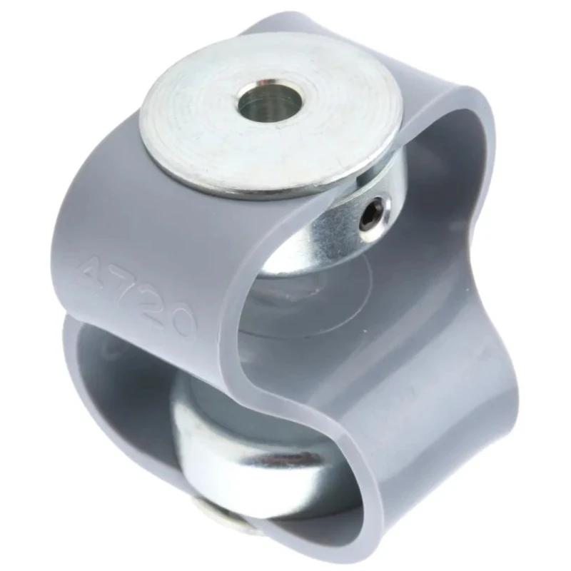 Huco 48 mm Diameter Steel Flexible Coupler, 48 mm Length, 6 mm Bore A, 6 mm Bore B, Set Screw Style 047.20.2222.RS