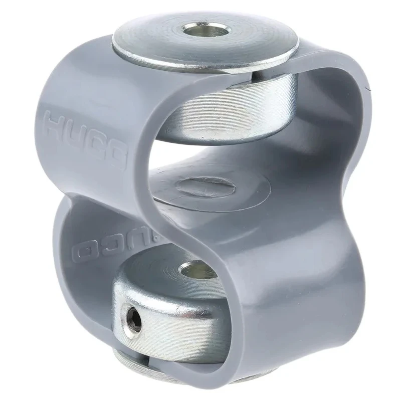 Huco 48 mm Diameter Steel Flexible Coupler, 48 mm Length, 6 mm Bore A, 6 mm Bore B, Set Screw Style 047.20.2222.RS